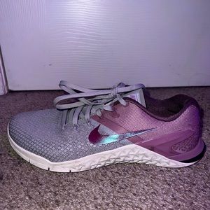 Pink and Gray Nike Metcon